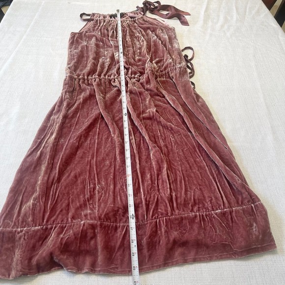NWT BCBG MaxAzria Rosetta Velvet Sleeve Less Tie Dress. Size XS - Picture 7 of 9